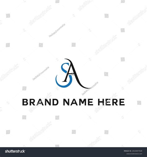 SA Logo S A Design White SA Letter SA S A Royalty Free Stock