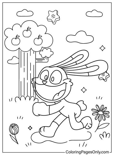 Hoppy Hopscotch Running Coloring Page Free Printable Coloring Pages