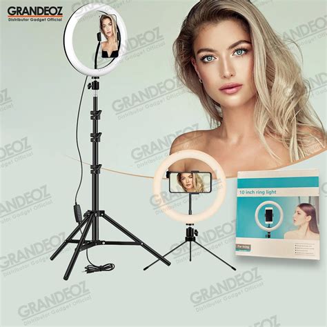 Jual Paket Ringlight Cm W Tripod Lampu Tiktok Ring Light Cm