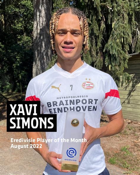 [PSV] Xavi Simons is the Eredivisie Player of the Month August 2022 (4 games, 6 goals, 2 assists ...