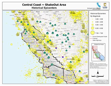 California Earthquake History Map | secretmuseum