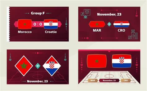 Morocco Vs Croatia Football Group F World Football Competition