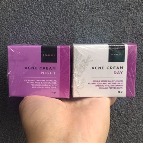 Jual Scarlett Acne Cream Day Night Shopee Indonesia