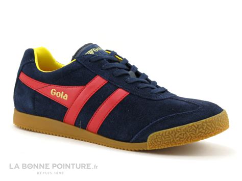 Achat Chaussures Gola Homme Basket Vente Gola Harrier Suede Navy Red