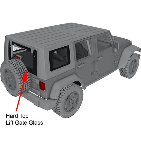 2007 10 Jeep Jk Wrangler Liftgate Glass Defrost Gray Tint 3099070710g