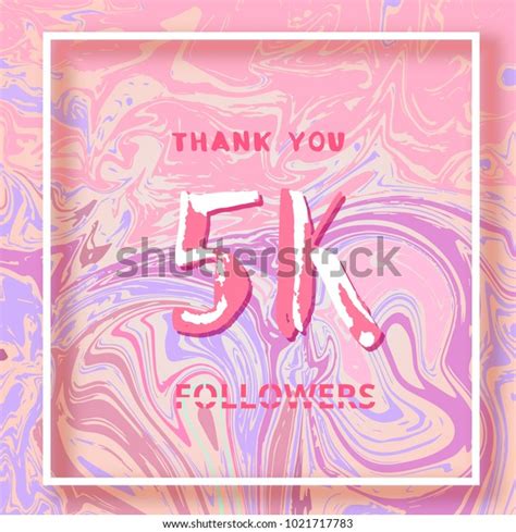 5k Followers Thank You Square Banner Stock Vector Royalty Free