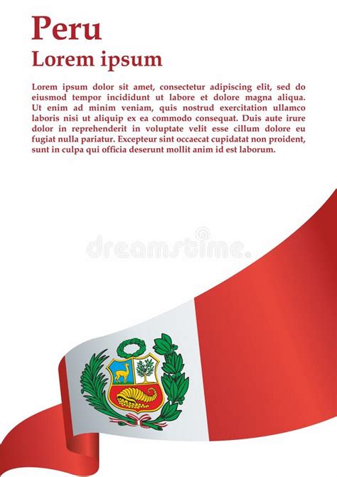 Bandeira Do Peru Rep Blica Do Peru Ilustra O De Vetor Brilhante E