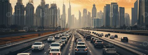 A picture of Traffic jam in road. Traffic jam at rush hour. traffic