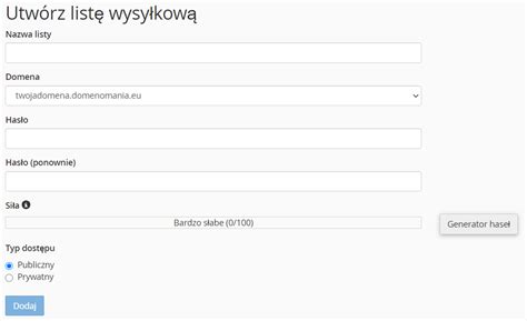 Jak Utworzy List Wysy Kow Mailingow W Cpanel Domenomania Pl