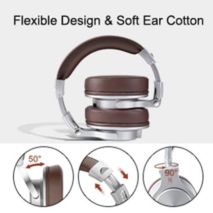 Oneodio A Fusion Professional Wired Studio Dj Headphone Silver Brown