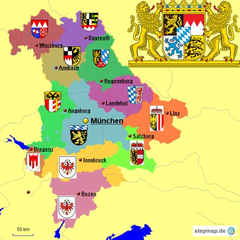 Stepmap Bayern Landkarte Für Deutschland