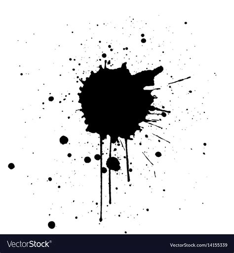 Black ink splatter background design Royalty Free Vector