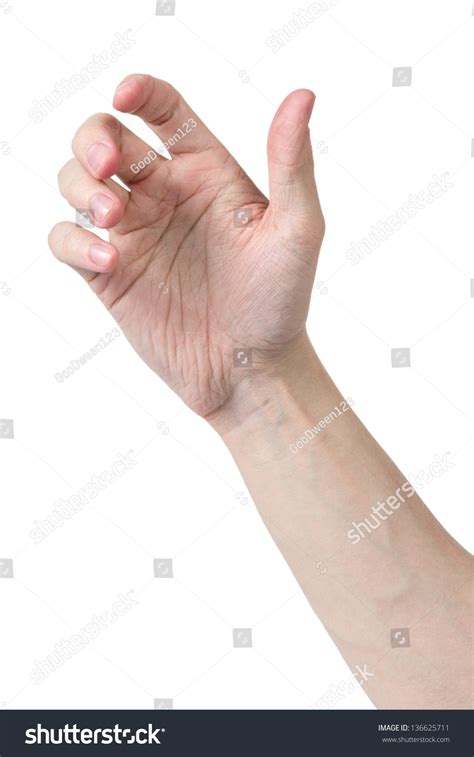 Adult Man Hand Hold Something Isolated Stock Photo Shutterstock