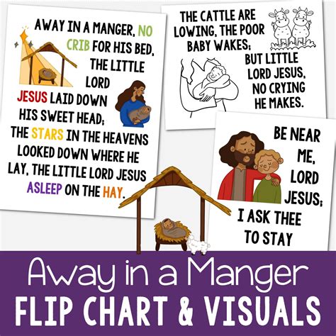 Away in a manger flip chart lyrics – Artofit