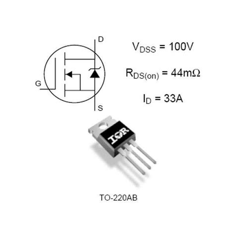 1 con MOSFET IRF540 IRF540N kênh N TO 220 33A 100V Điện Tử MTU