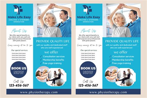 Physiotherapy FLYER CANVA A4 Flyer Template Health Poster Editable