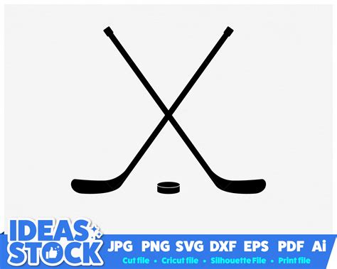 Crossed Hockey Sticks Svg Print Hockey Puck Svg Hockey Etsy