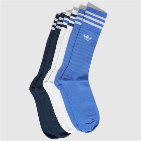 Blue Adidas Solid Crew Sock 3pk Socks Schuh