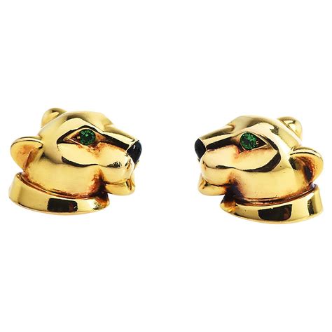 Cartier Panthere De Cartier Onyx Diamond White Gold Earrings At 1stDibs