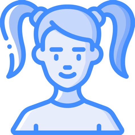 Woman Basic Miscellany Blue Icon