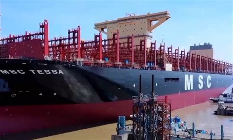 Hudong Zhonghua Shipbuilding Group Consegna A Msc Pi Grande Porta