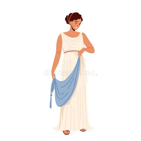 Roman Woman In Traditional Clothes Ancient Rome Citizen Female