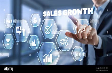 Sales growth, increase sales or business growth concept Stock Photo - Alamy