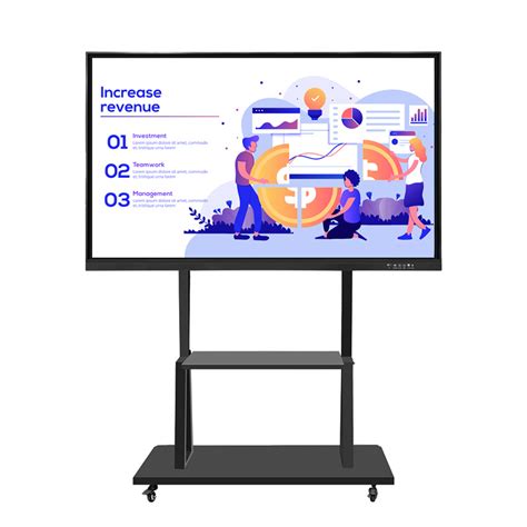 65 Inch Portable Interactive Whiteboard Multi Finger Touch LCD Screen