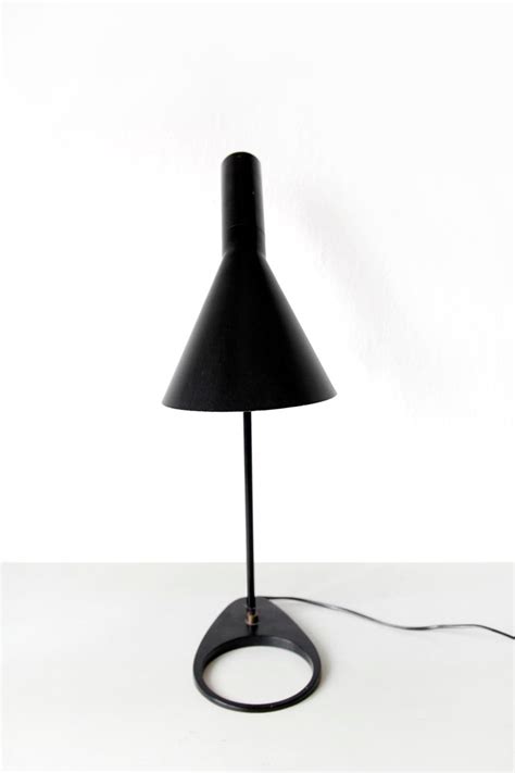 1st Generation Black Arne Jacobsen Aj Visor Table Lamp In Brass For