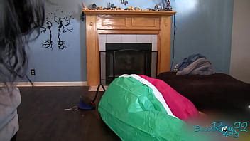 Beach Babe Blown Up By Huge Inflatable Ball LetMeJerk