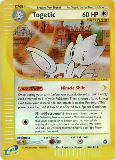 Togetic Aquapolis Reverse Holo Psa Price Guide