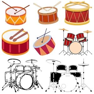 Drum Svg Bundle Drum Silhouette Drummer Svg Drumsticks Svg Drum Dxf