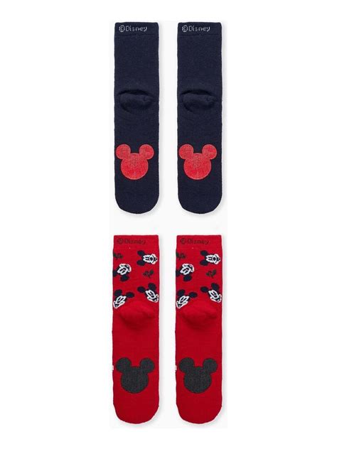 Pack De Deux Paires De Chaussettes Disney Mickey Zippy Multicolore