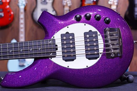 Ernie Ball Music Man Bongo 5 Bass Guitar Fuschia Sparkle F91515