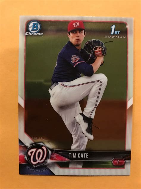 Bowman Chrome Draft Tim Cate St Bowman Rc Washington Nationals