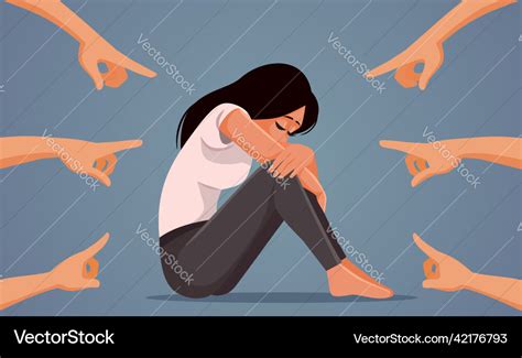 Society Wrongly Blaming The Victim Concept Vector Image