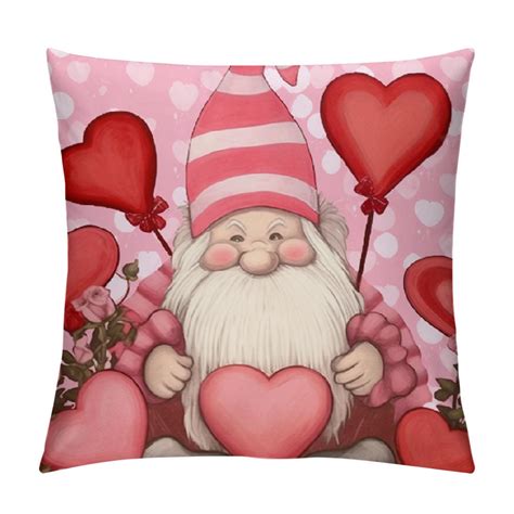 Nawypu Valentines Pillow Covers Valentines Decor Pink Love Rose Heart