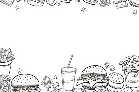 Fast food drawing sketch doodle. | Free Photo Illustration - rawpixel