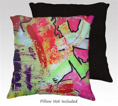 18x18 Pillow Cover Original Painting Modern Abstract Contemporary Art