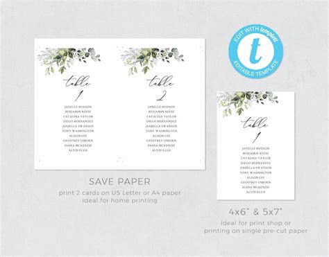 Rustic Seating Chart Template Rustic Seating Cards Rustic Etsy