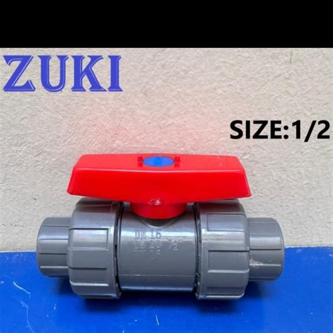 Jual Ball Valve Double Union Zuki Inch Pvc Stop Kran Water Mur