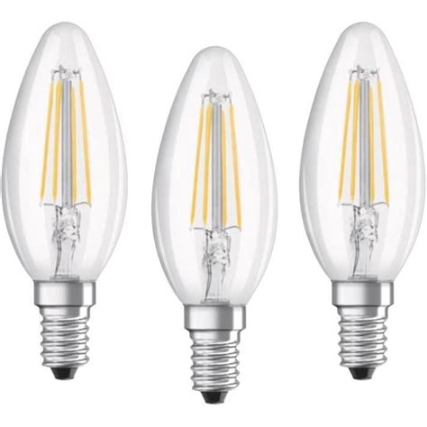 Lot De Ampoules Led Filament Flamme Culot E W Equivalent W