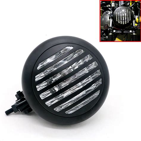 Phare De Moto R Tro Grill Noir V W Phare Personnalis Pour Harley