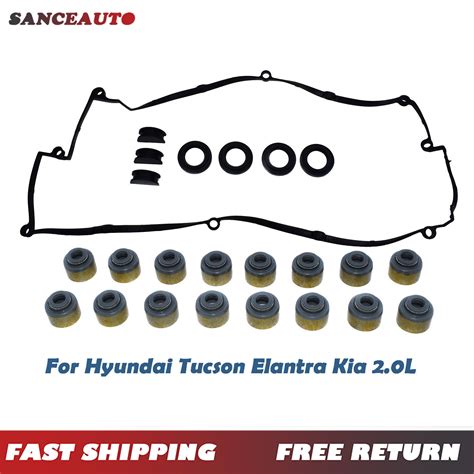 Valve Cover Gasket Set W Valve Stem Seals For Hyundai Tucson Elantra