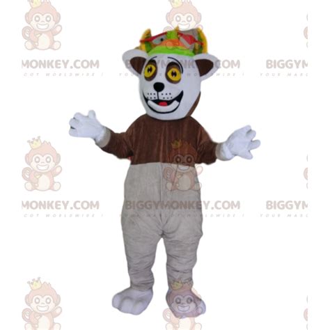 BIGGYMONKEY™ mascot costume of King Julian Sizes L (175-180CM)