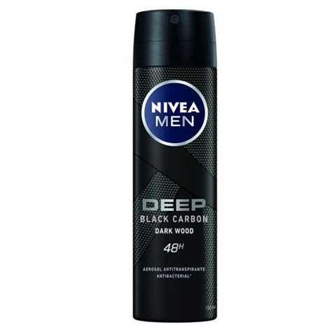 Nivea Desodorante Spray Deep Black Carbon Dark Wood 150ml Pamelita