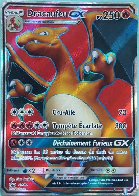 Dracaufeu Gx Carte Pok Mon Sm Cartes Promo Black Star Soleil Et Lune