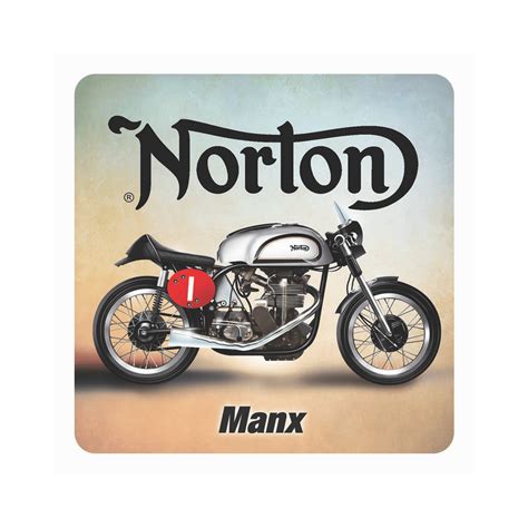 The Original Metal Sign Co Coaster Norton Manx Motorcycle Motorcycle