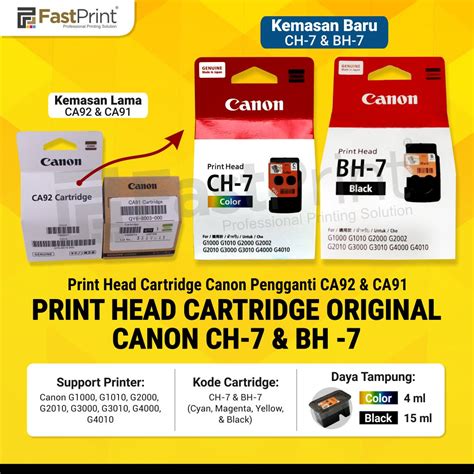 Jual Print Head Cartridge Canon G1000 G2000 G3000 G4000 Kode CA92 Color