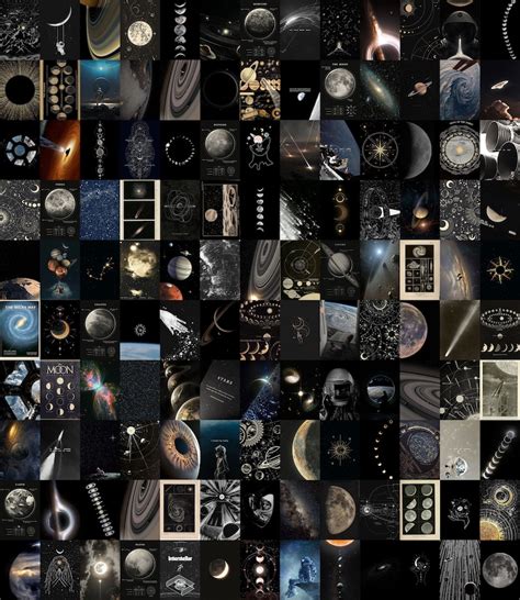 130 PCS Astronomy Wall Collage Kit Cosmos Aesthetic Photo Etsy